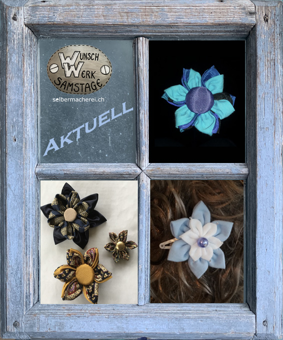 Fenster aktuell Stoffblumen